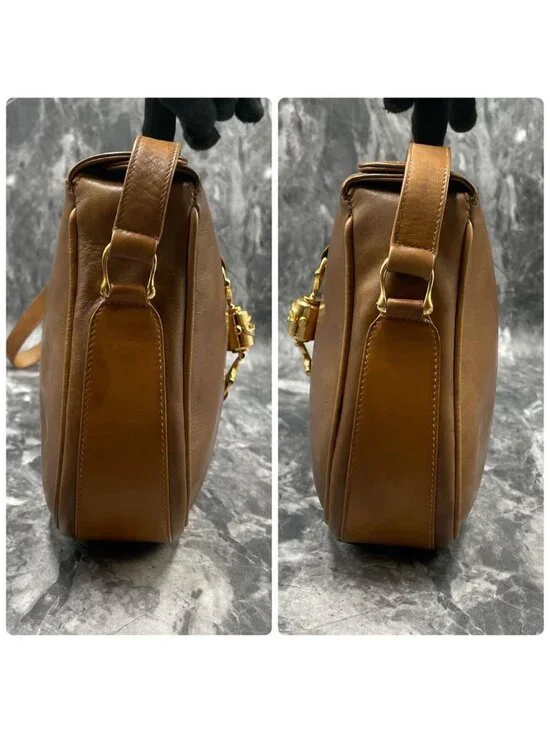 Gucci Shoulder Bag Brown Leather Horsebit - Picture 7 of 10
